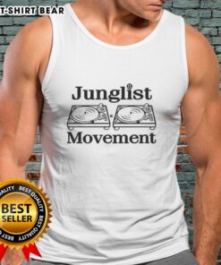 Alt Text: Retro tank top featuring the Pretty Junglist Movement design, perfect for music lovers and festival goers.