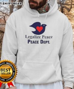 Pretty Legalize Peace hoodie featuring a serene dove design, promoting love and peace in vibrant colors.