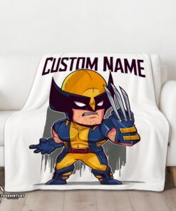 Pretty Marvel Chibi Wolverine Blanket Fleece Customized Blanket - Image 3