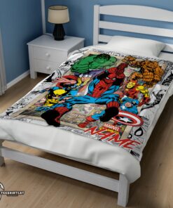 Pretty Marvel Comics Superhero Blanket Fleece Customized Blanket - Image 3