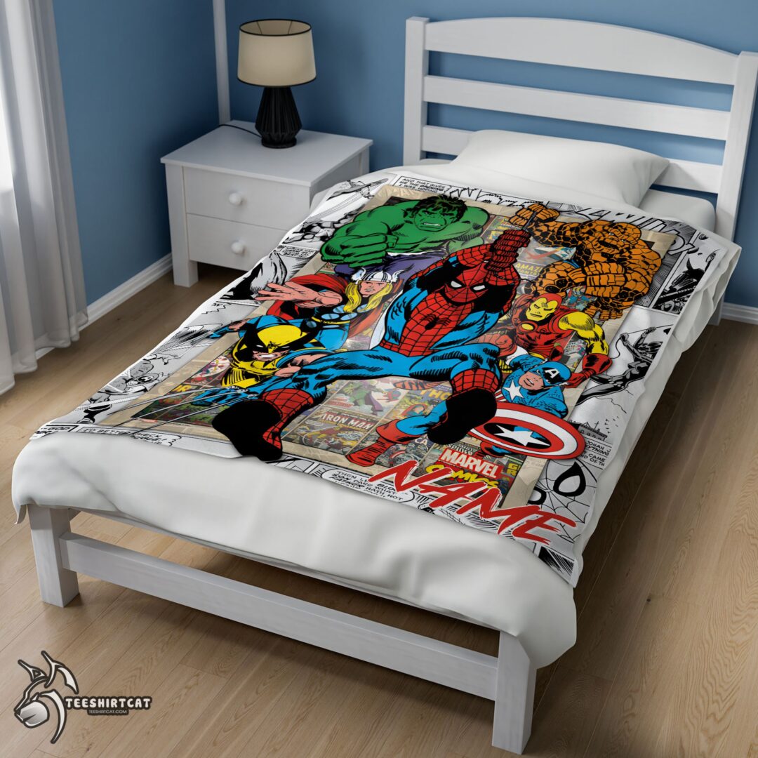 pretty-marvel-comics-superhero-blanket-fleece-customized-blanket-mk-02 Pretty Marvel Comics Superhero Blanket Fleece Customized Blanket - Image 3