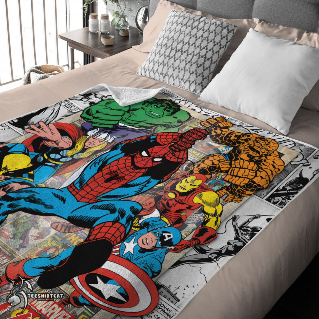pretty-marvel-comics-superhero-blanket-fleece-customized-blanket-mk-03 Pretty Marvel Comics Superhero Blanket Fleece Customized Blanket - Image 4