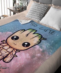 Pretty Marvel SuperHero Baby Groot And Friends Birthday Cute Blanket Fleece Customized Blanket - Image 4