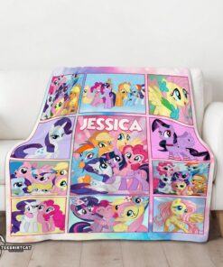 Pretty My Little Pony Characters Friendship Is Magic Collage Blanket Fleece Customized Blanket - Image 3