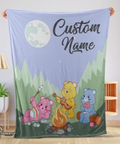Pretty Nelvana The Care Bears Family Camping Fleece Blanket Customize Blanket