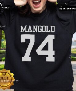 Pretty New York Jets Nick Mangold 74 sweatshirt featuring team colors and logo, perfect for NFL fans.