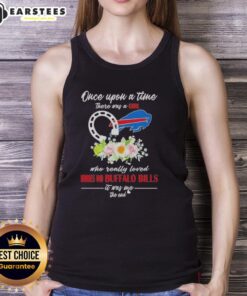 Alt Text: Pretty tank top featuring 'Once Upon A Time' design, celebrating a girl who loved horses and Buffalo Bills.