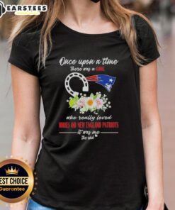 Pretty Once Upon A Time tee featuring a girl who loves horses and the New England Patriots. Perfect for fans and horse lovers!
