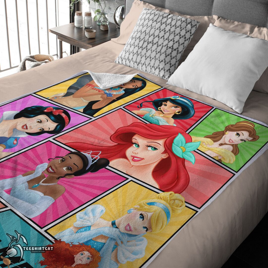 pretty-personalized-disney-princess-blanket-fleece-customized-blanket-mk-03 Pretty Personalized Disney Princess Blanket Fleece Customized Blanket - Image 3