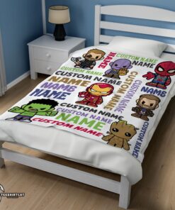 Pretty Personalized Marvel Superheroes And Thanos Blanket Fleece Customized Blanket - Image 3