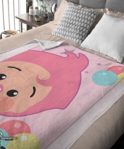 Pretty Pink Plim Plim Love Blanket Fleece Customized Blanket - Image 4