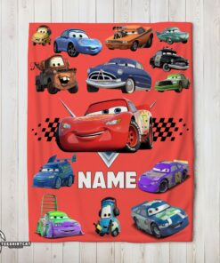 Pretty Pixar Cartoon Cars Character Blanket Fleece Customized Blanket