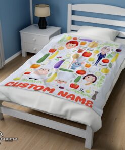 Pretty Pixar Ratatouille Chief Cute Chibi Character Vegetable Blanket Fleece Customized Blanket - Image 3