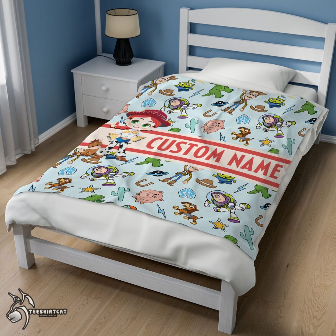 pretty-pixar-toy-story-cowgirl-with-all-friends-blanket-fleece-customized-blanket-mk-02 Pretty Pixar Toy Story Cowgirl With All Friends Blanket Fleece Customized Blanket - Image 3