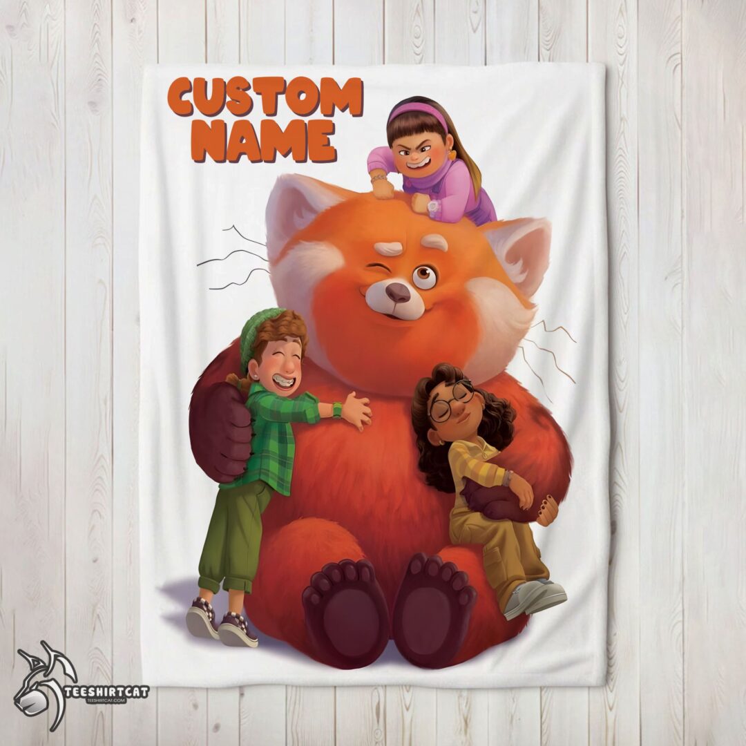 pretty-pixar-turning-red-with-friends-blanket-fleece-customized-blanket-mk-02-1 Pretty Pixar Turning Red With Friends Blanket Fleece Customized Blanket