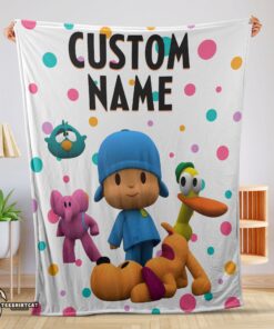 Pretty Pocoyo And Friends Blanket Fleece Customized Blanket