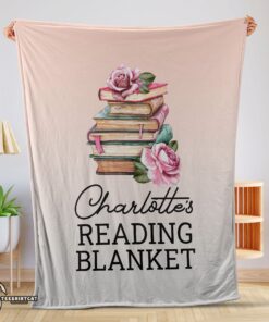 Pretty Pretty Vintage Book Reading Blanket Fleece Customized Blanket