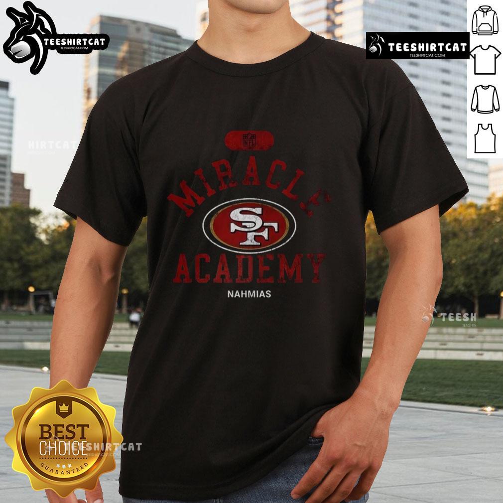 pretty-san-francisco-49ers-nfl-miracle-academy-nahmias-t-shirt Alt Text: Pretty San Francisco 49ers NFL Miracle Academy Nahmias T-Shirt in vibrant colors, perfect for fans and casual wear.