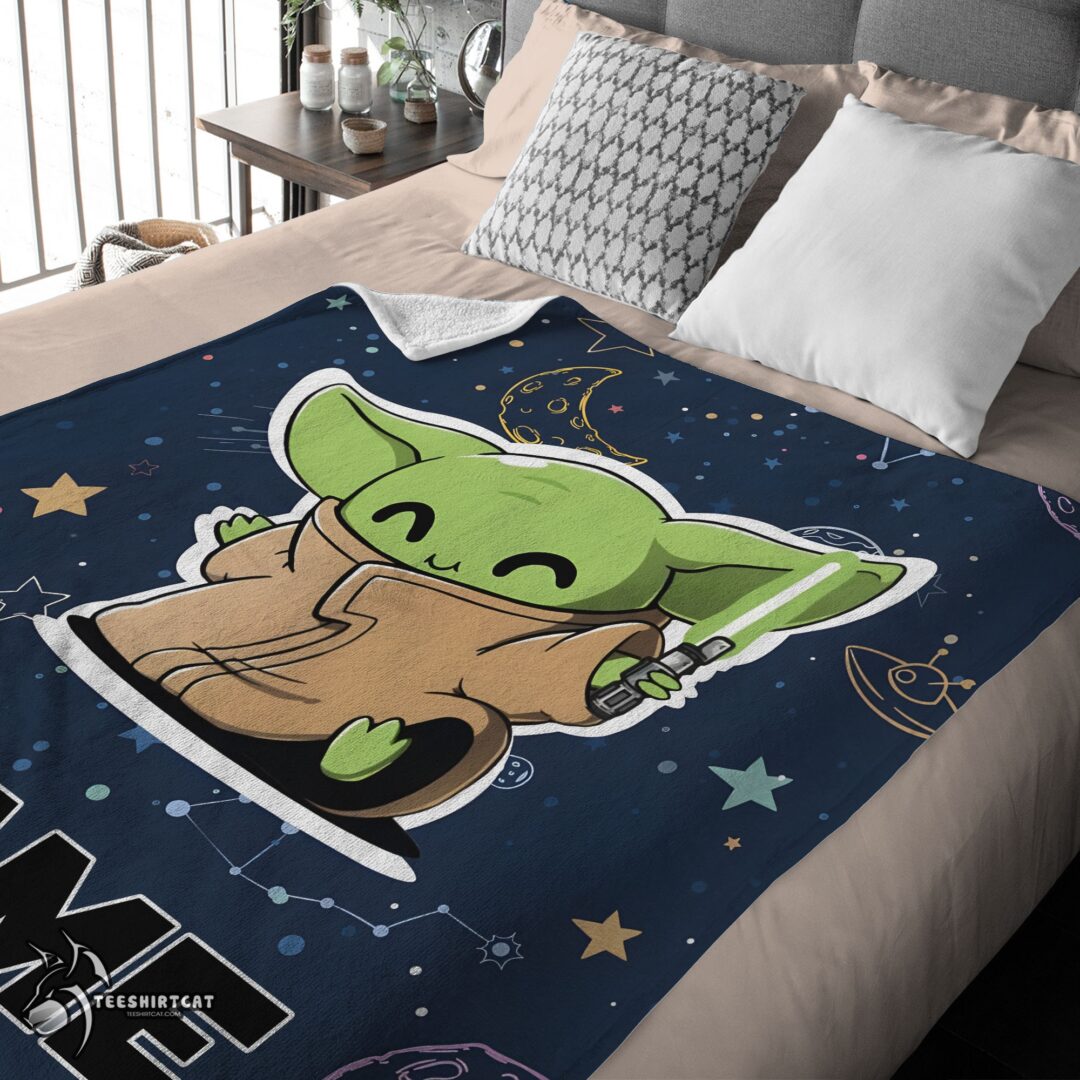 pretty-star-wars-baby-yoda-astronomy-blanket-fleece-customized-blanket-mk-03 Pretty Star Wars Baby Yoda Astronomy Blanket Fleece Customized Blanket - Image 4