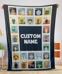 Pretty Star Wars Chibi Character Blanket Fleece Customized Blanket