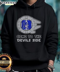 Pretty Star Wars Come to the Duke Blue Devils Side Hoodie featuring a stylish design perfect for fans and casual wear.