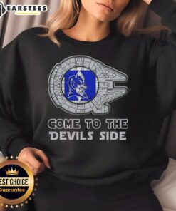 Pretty Star Wars Come to the Duke Blue Devils Side Sweatshirt featuring a stylish design for fans and gamers.