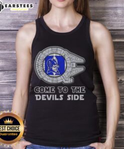 Stylish Pretty Star Wars tank top featuring Duke Blue Devils logo, perfect for fans and casual wear.