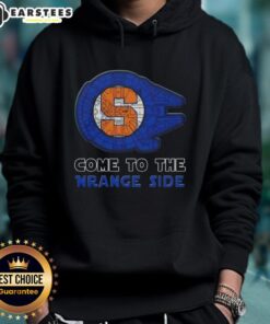 Alt Text: Stylish Pretty Star Wars Syracuse Orange Side Hoodie featuring vibrant colors and unique design for fans.