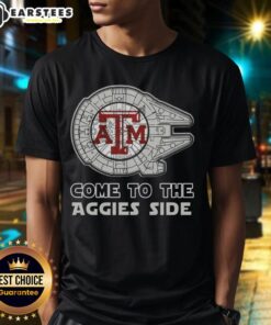 Pretty Star Wars Come To The Texas A&M Aggies Side T-Shirt featuring a vibrant design for fans and collectors.