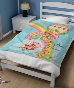 Pretty Strawberry Shortcake Cartoon With Friends Blanket Customize Blanket - Image 3