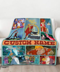 Pretty The Sword In The Stone Magical Journey Collage Blanket Fleece Customized Blanket - Image 3