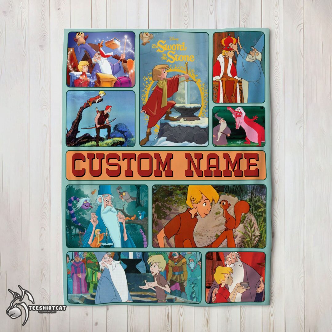 pretty-the-sword-in-the-stone-magical-journey-collage-blanket-fleece-customized-blanket-mk-02 Pretty The Sword In The Stone Magical Journey Collage Blanket Fleece Customized Blanket