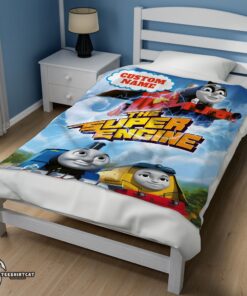 Pretty Thomas & Friends The Super Engine Poster Blanket Fleece Customized Blanket - Image 3