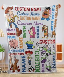 Pretty Disney Toy Story Cartoon Characters Blanket Fleece Customized Blanket