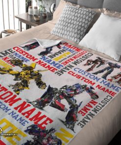 Pretty Transformers Optimus Prime & Bumblebee Blanket Fleece Customized Blanket - Image 4