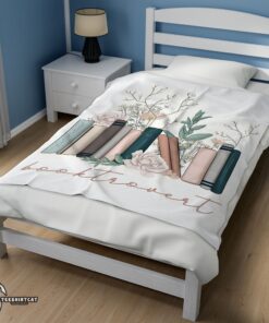 Pretty Vintage Floral Book Lover Blanket Fleece - Image 3