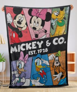 Pretty Vintage Mickey & Co Est 1928 Blanket
