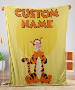 Pretty Winnie The Pooh Tigger Blanket Fleece Customized Blanket