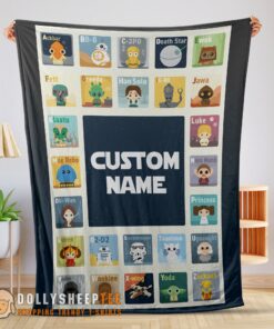 Hot Cute Official Star Wars Chibi Character Blanket Fleece Customized Blanket