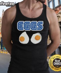 Top 2 Eggs Omelet Sega Parody Logo Tank Top featuring a playful design inspired by classic video games.