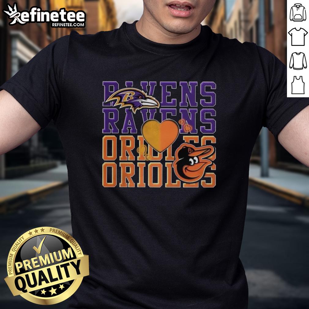 top-baltimore-ravens-nfl-and-baltimore-orioles-mlb-sport-lover-t-shirt Top Baltimore Ravens NFL and Baltimore Orioles MLB sport lover t-shirt featuring team logos and vibrant colors.