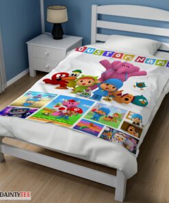 Top Cartoon Pocoyo Lovely Birthday Party Cute Blanket Fleece Customized Blanket - Image 3