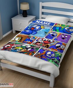 Top Cartoon Rainbow Friends Roblox Blanket Fleece Customized Blanket - Image 3