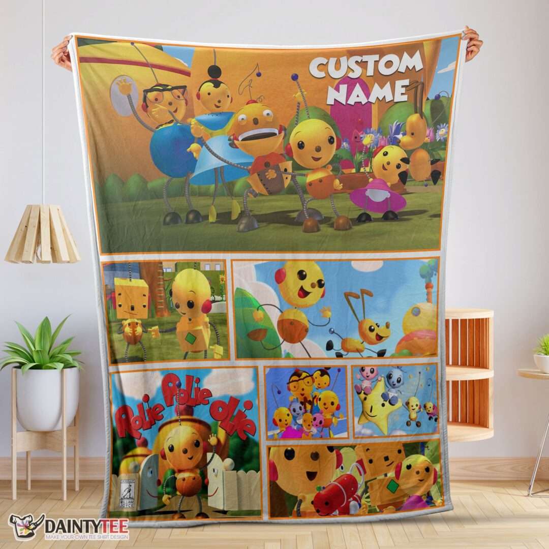 top-cartoon-rolie-polie-olie-blanket-fleece-customized-blanket-mk-01-1 Top Cartoon Rolie Polie Olie Blanket Fleece Customized Blanket