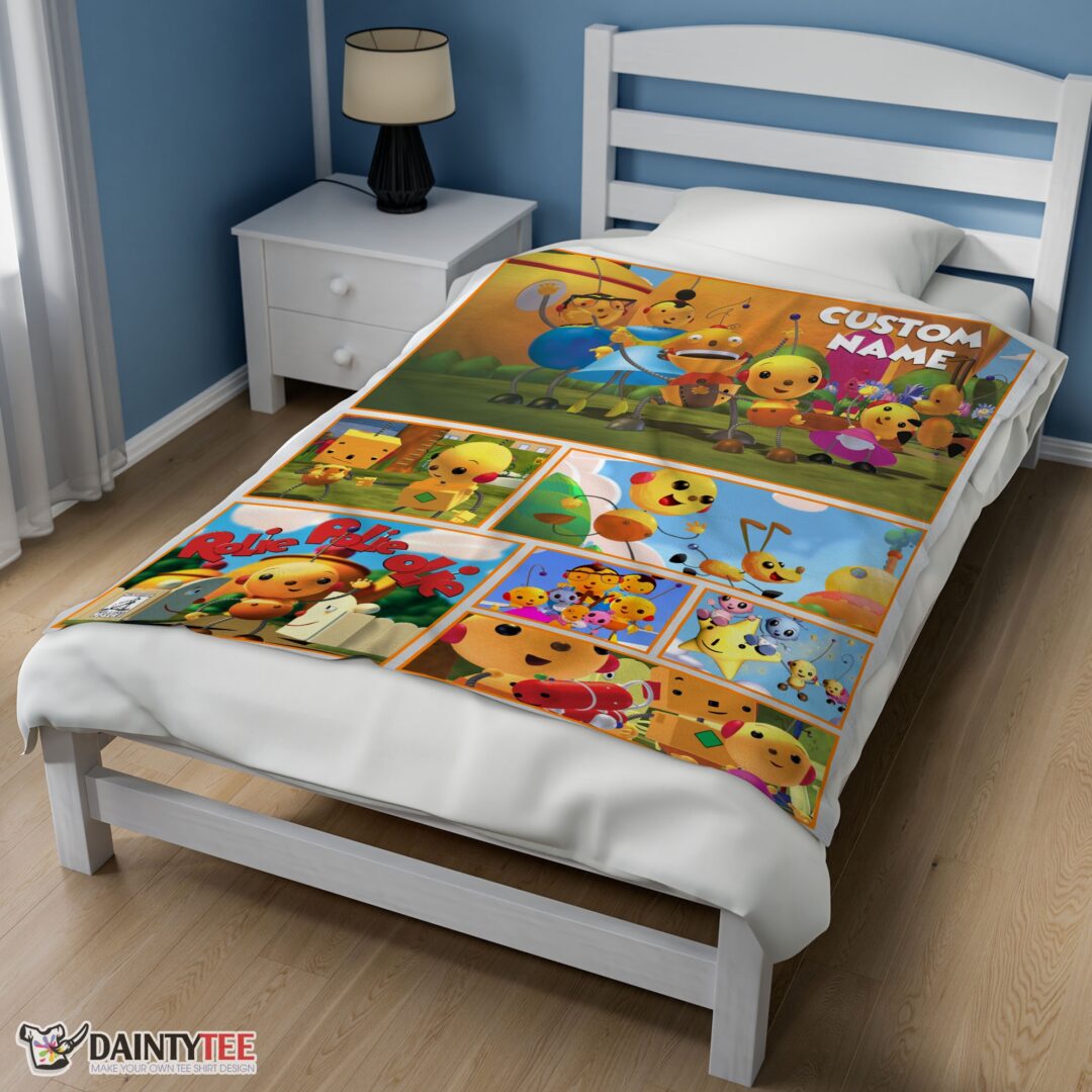 top-cartoon-rolie-polie-olie-blanket-fleece-customized-blanket-mk-02 Top Cartoon Rolie Polie Olie Blanket Fleece Customized Blanket - Image 2
