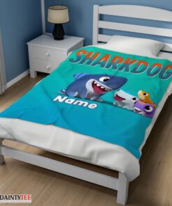 Top Cartoon Sharkdog Fintastic Halloween Blanket Fleece Customized Blanket - Image 3