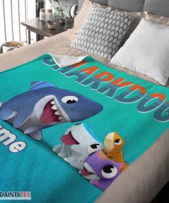 Top Cartoon Sharkdog Fintastic Halloween Blanket Fleece Customized Blanket - Image 4