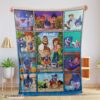 Top Cartoon Sharkdog With Family Blanket Fleece Customized Blanket