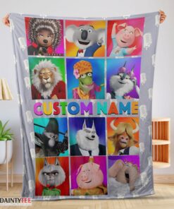 Top Cartoon Sing Character Blanket Fleece Customized Blanket