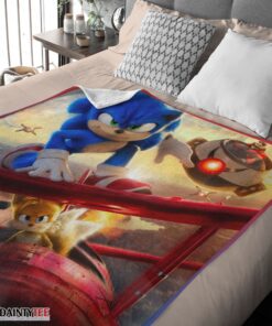 Top Cartoon Sonic With Friends Blanket Fleece Customized Blanket - Image 4